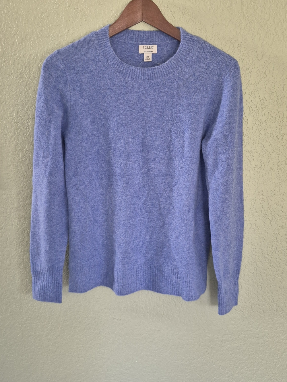 J.Crew Extra-Soft Crewneck Sweater – Periwinkle Blue Heather – Size XS – NWT
